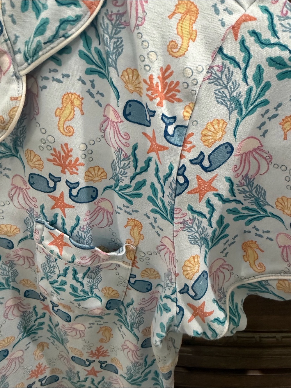 Roller Rabbit Under the Sea pajama set. Only worn a couple of times Size L - Picture 4 of 4